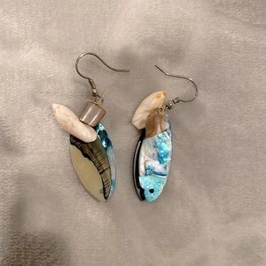 Sea glass handmade earrings